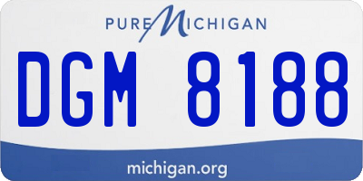 MI license plate DGM8188