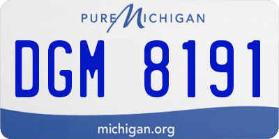MI license plate DGM8191
