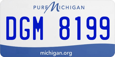 MI license plate DGM8199