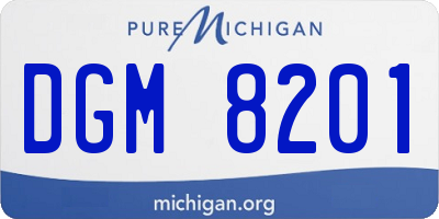 MI license plate DGM8201