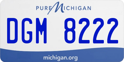 MI license plate DGM8222