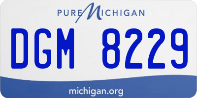 MI license plate DGM8229