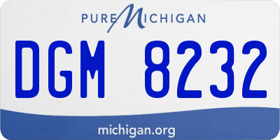 MI license plate DGM8232