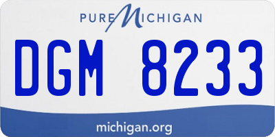 MI license plate DGM8233