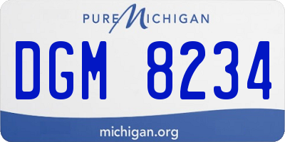 MI license plate DGM8234