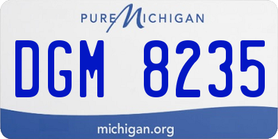 MI license plate DGM8235