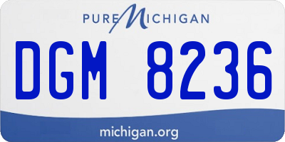 MI license plate DGM8236