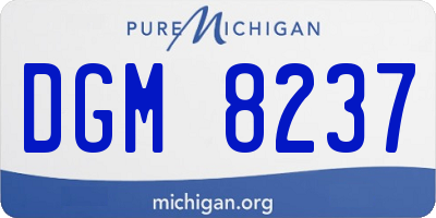 MI license plate DGM8237