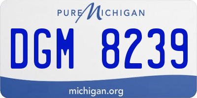 MI license plate DGM8239