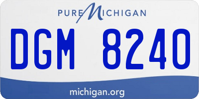 MI license plate DGM8240