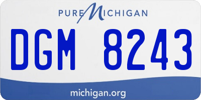 MI license plate DGM8243