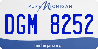 MI license plate DGM8252