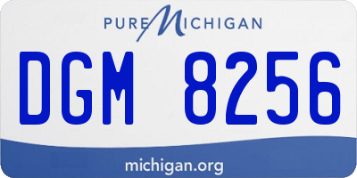 MI license plate DGM8256