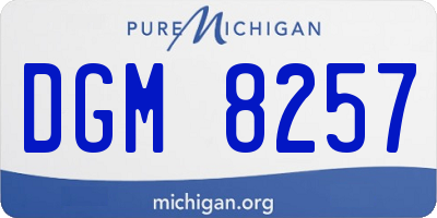 MI license plate DGM8257