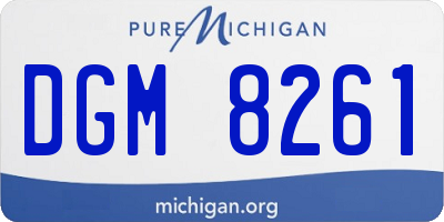 MI license plate DGM8261