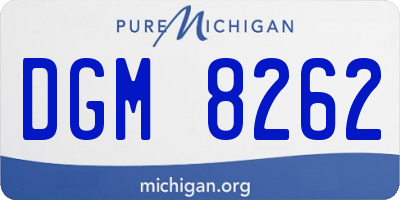 MI license plate DGM8262