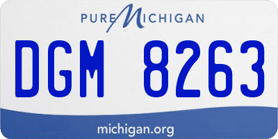 MI license plate DGM8263
