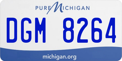 MI license plate DGM8264