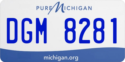 MI license plate DGM8281