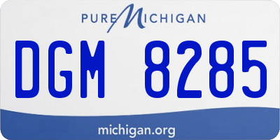 MI license plate DGM8285