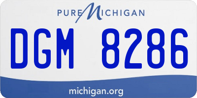 MI license plate DGM8286