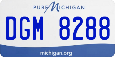 MI license plate DGM8288
