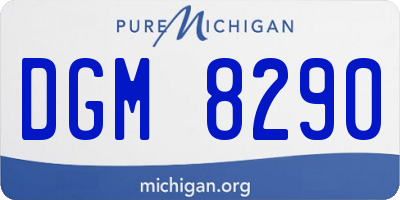 MI license plate DGM8290