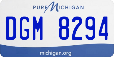 MI license plate DGM8294