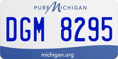 MI license plate DGM8295