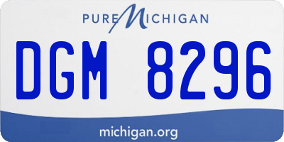 MI license plate DGM8296