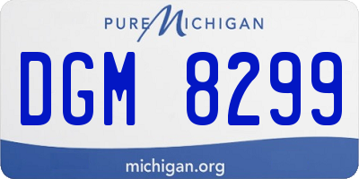 MI license plate DGM8299