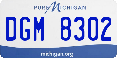 MI license plate DGM8302