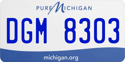 MI license plate DGM8303