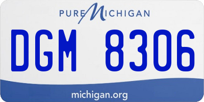 MI license plate DGM8306