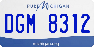 MI license plate DGM8312