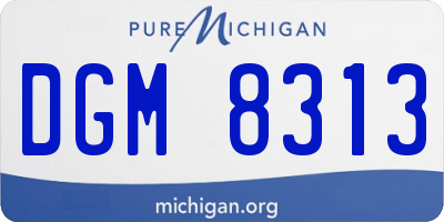 MI license plate DGM8313