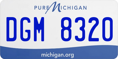 MI license plate DGM8320