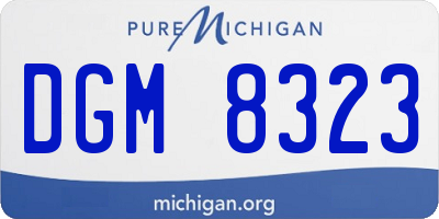 MI license plate DGM8323