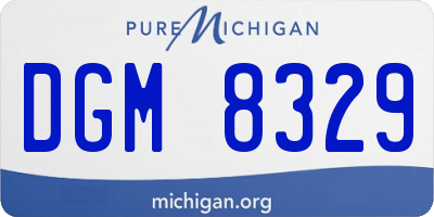 MI license plate DGM8329