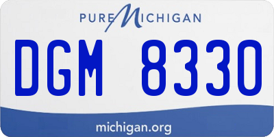 MI license plate DGM8330