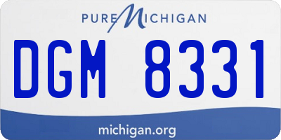 MI license plate DGM8331