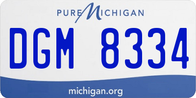 MI license plate DGM8334