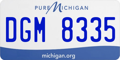 MI license plate DGM8335