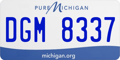 MI license plate DGM8337