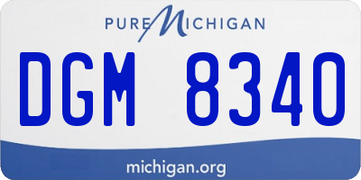 MI license plate DGM8340