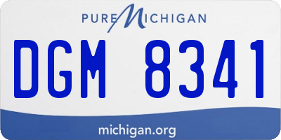 MI license plate DGM8341