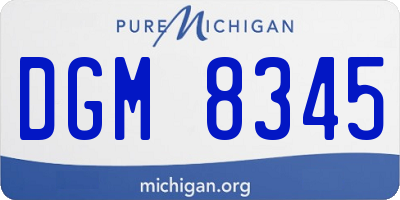 MI license plate DGM8345