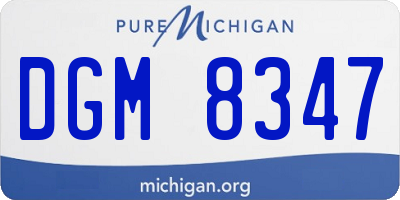 MI license plate DGM8347