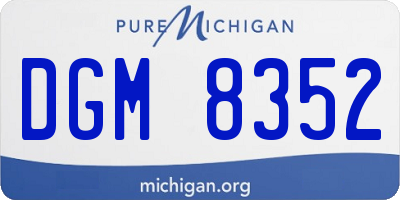 MI license plate DGM8352