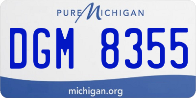 MI license plate DGM8355